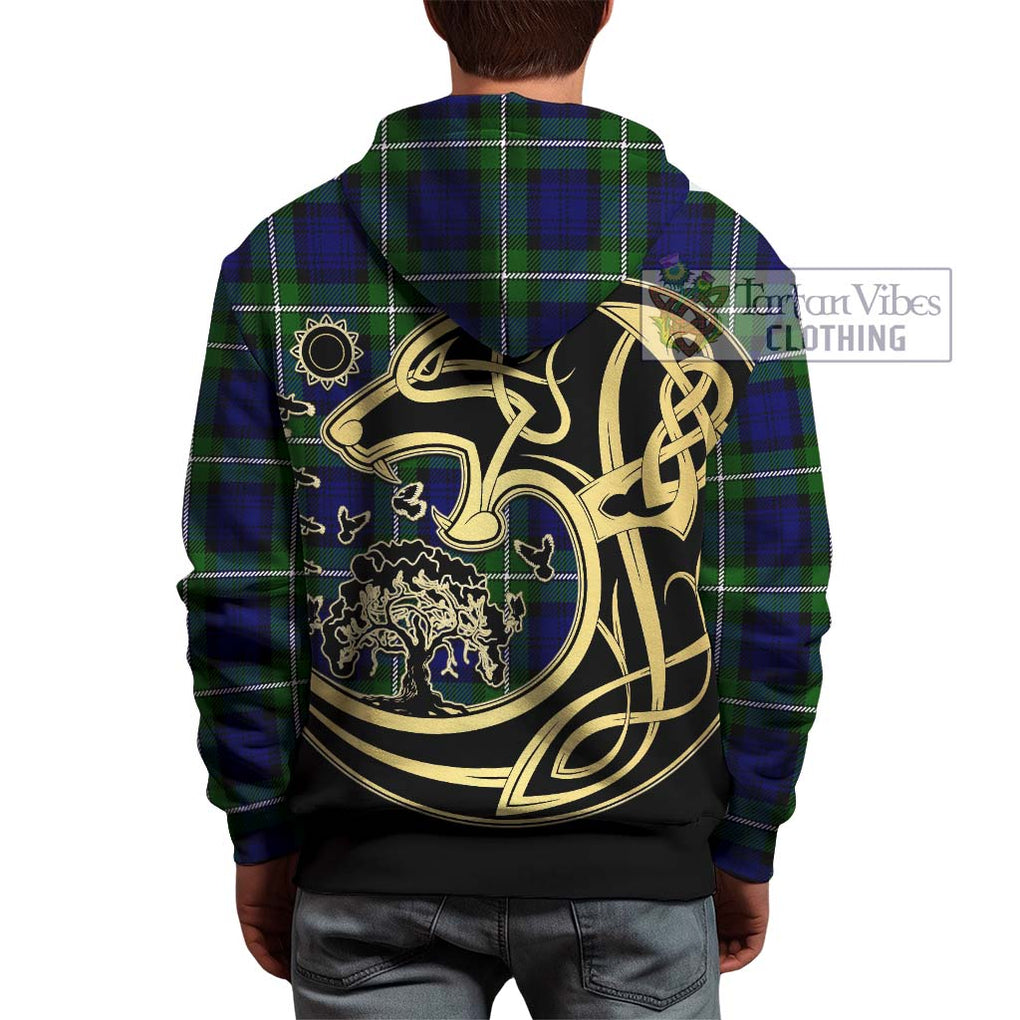 Bannerman Tartan Hoodie with Family Crest Celtic Wolf Style - Tartan Vibes Clothing