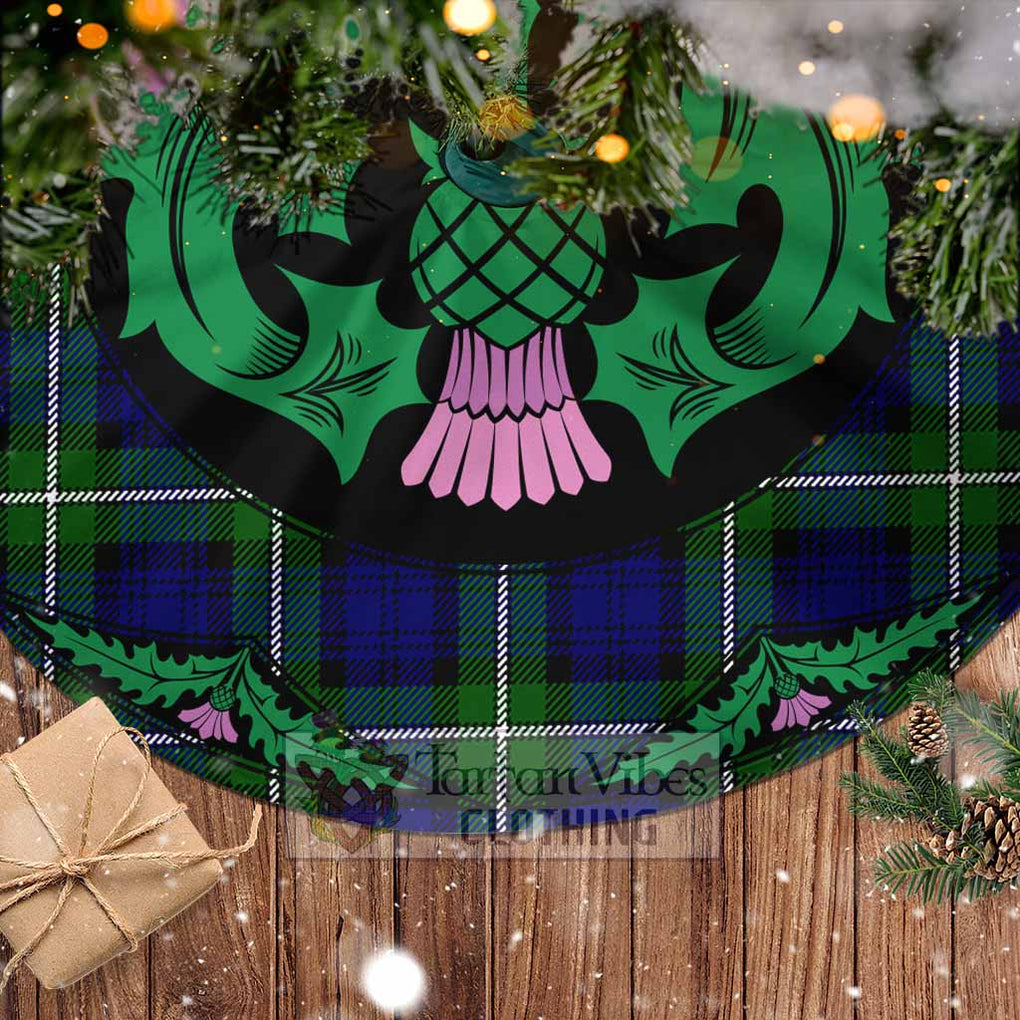 Tartan Vibes Clothing Bannerman Tartan Christmas Tree Skirt Scottish Thistle Style