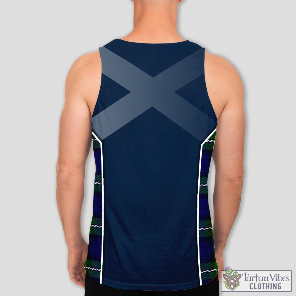 Tartan Vibes Clothing Bannerman Tartan Men's Tanks Top with Family Crest and Scottish Thistle Vibes Sport Style