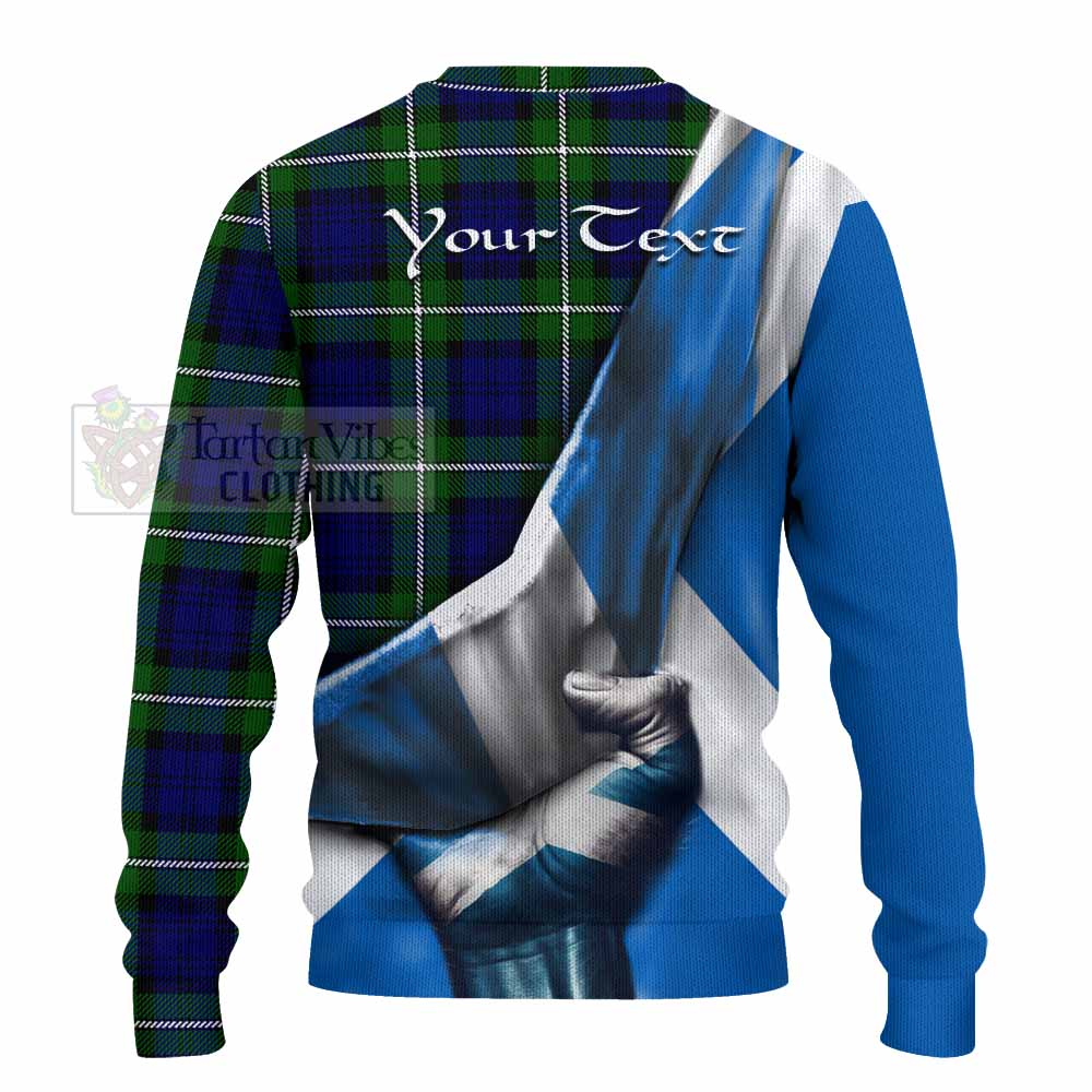 Tartan Vibes Clothing Bannerman Tartan Knitted Sweater with Family Crest Scotland Patriotic Style