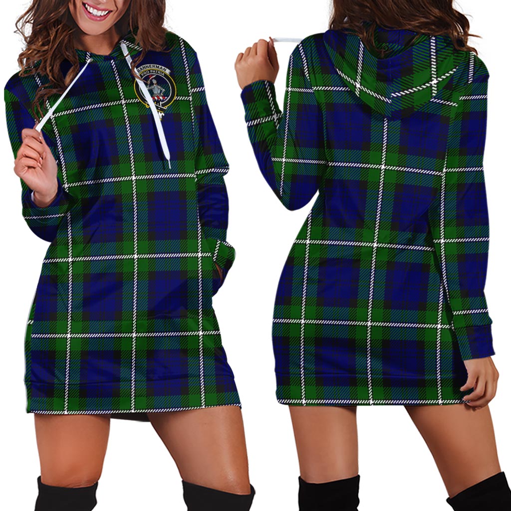 Bannerman Tartan Hoodie Dress with Family Crest - Tartan Vibes Clothing