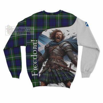 Bannerman Crest Tartan Sweatshirt Inspired by the Freedom of Scottish Warrior