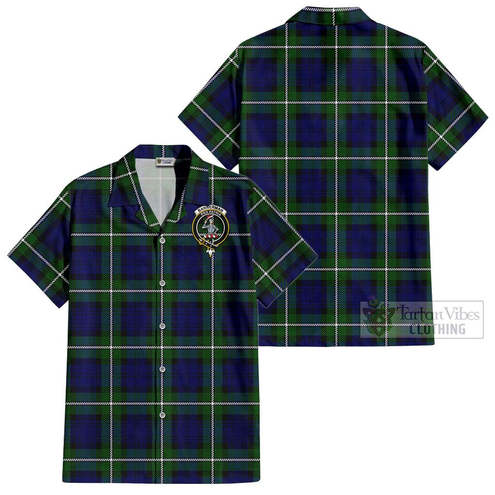 Bannerman Tartan Cotton Hawaiian Shirt with Family Crest Kid - Tartan Vibes Clothing