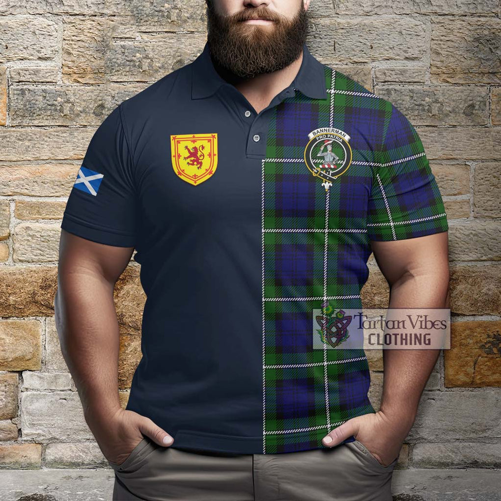 Tartan Vibes Clothing Bannerman Tartan Polo Shirt with Scottish Lion Royal Arm Half Style