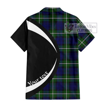 Bannerman Tartan Short Sleeve Button Up with Family Crest Circle Style