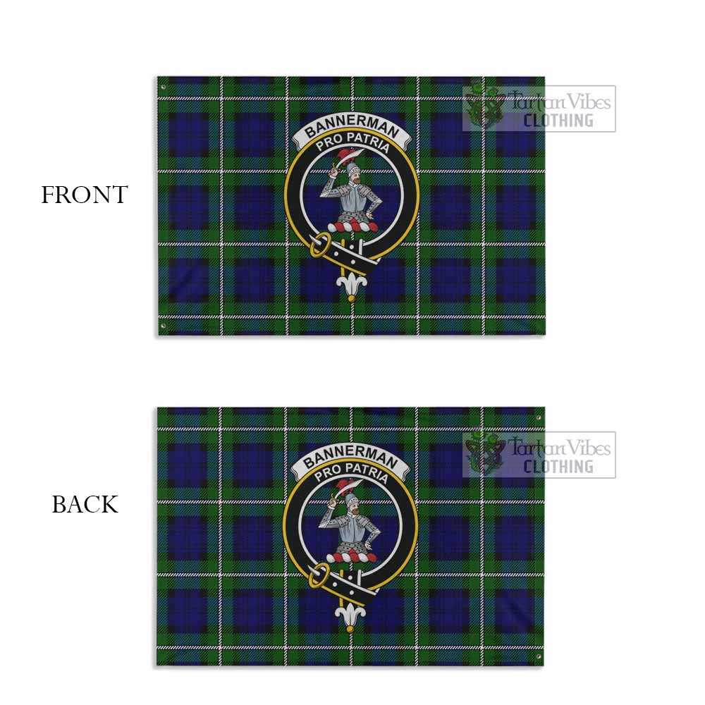 Tartan Vibes Clothing Bannerman Tartan House Flag with Family Crest