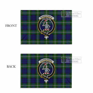 Bannerman Tartan House Flag with Family Crest