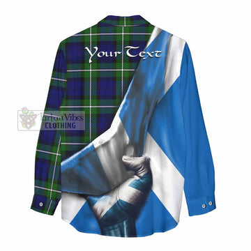 Bannerman Tartan Women's Casual Shirt with Family Crest Scotland Patriotic Style