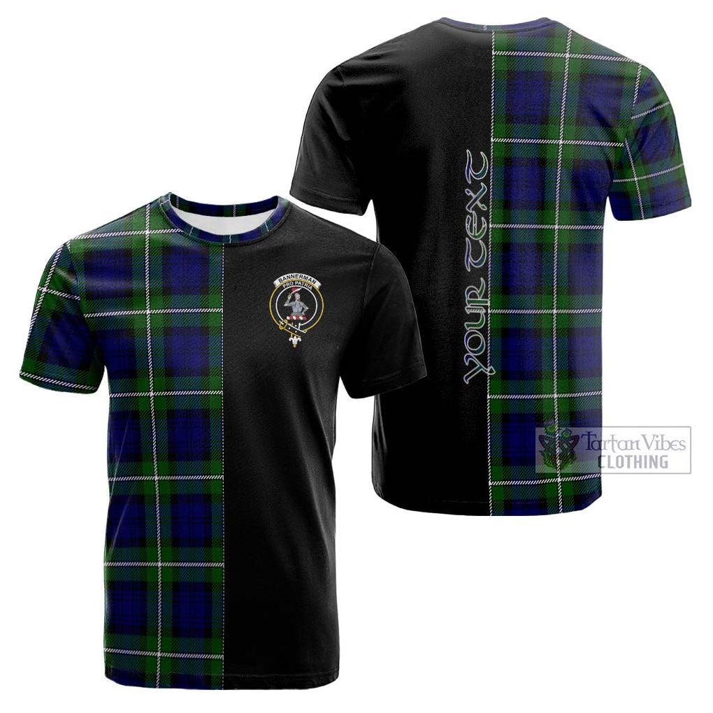 Tartan Vibes Clothing Bannerman Tartan Cotton T-shirt with Family Crest and Half Of Me Style