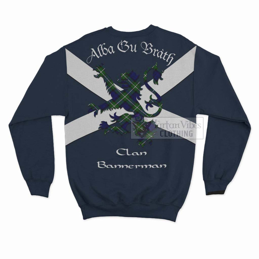 Tartan Vibes Clothing Bannerman Tartan Lion Rampant Sweatshirt – Proudly Display Your Heritage with Alba Gu Brath and Clan Name