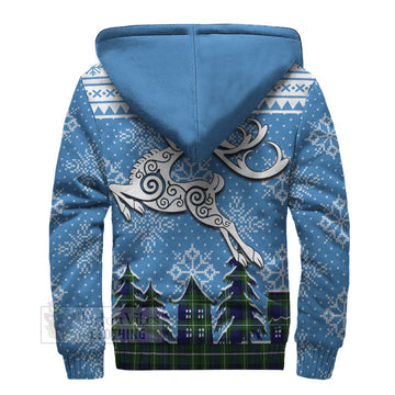 Bannerman Clan Christmas Sherpa Hoodie Celtic Reindeer Style