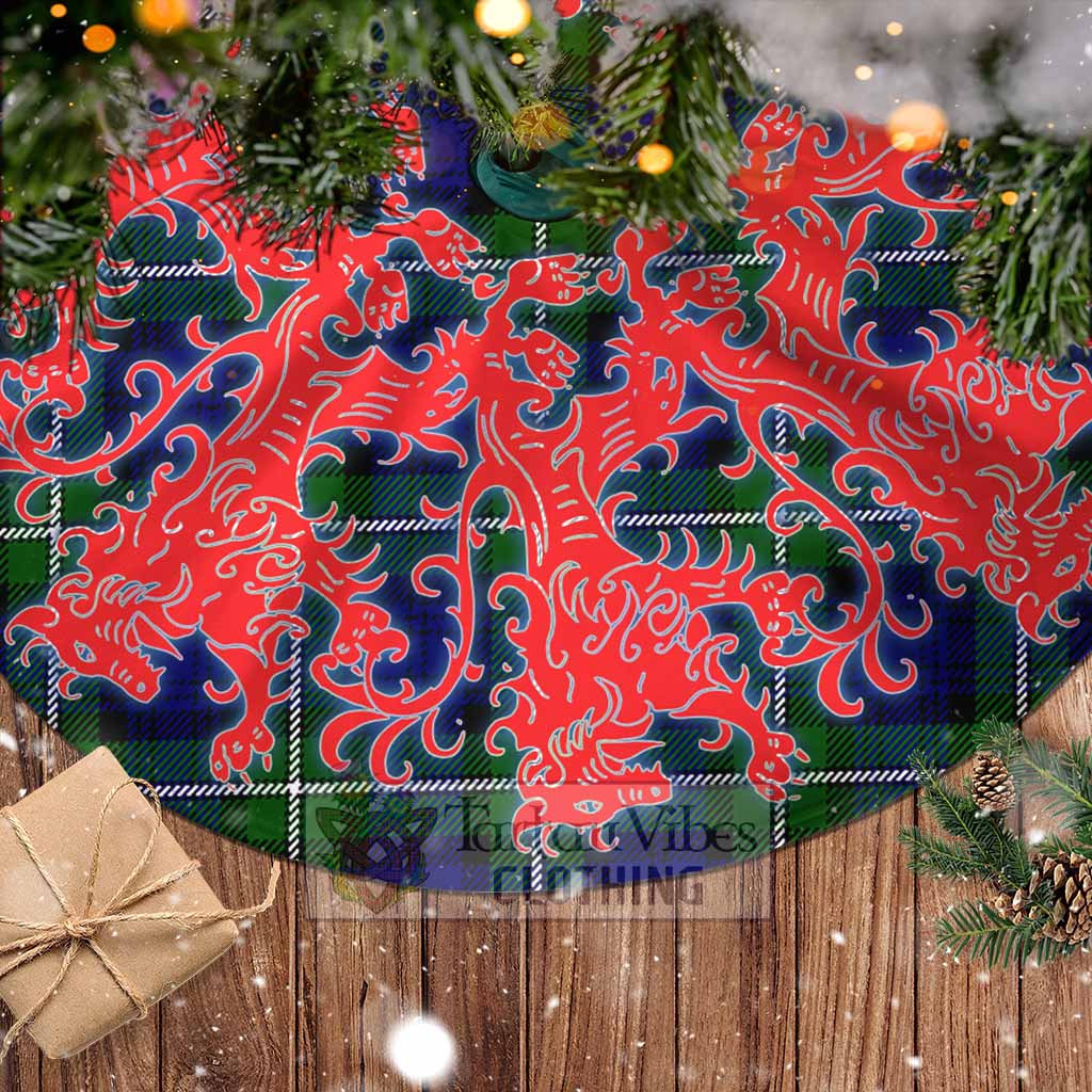 Tartan Vibes Clothing Bannerman Tartan Christmas Tree Skirt Lion Rampant Style