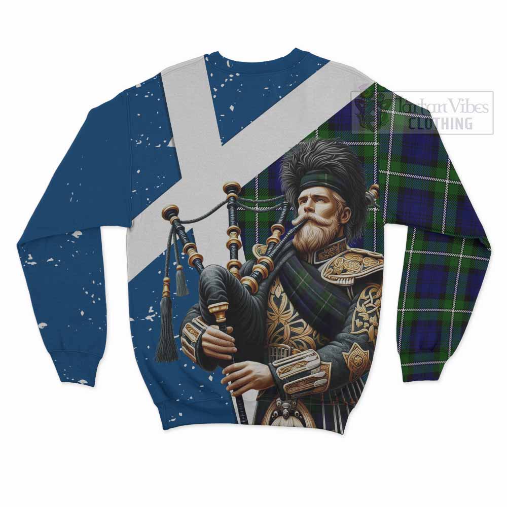 Tartan Vibes Clothing Bannerman Tartan Sweatshirt with Family Crest Scottish Bagpiper Vibes