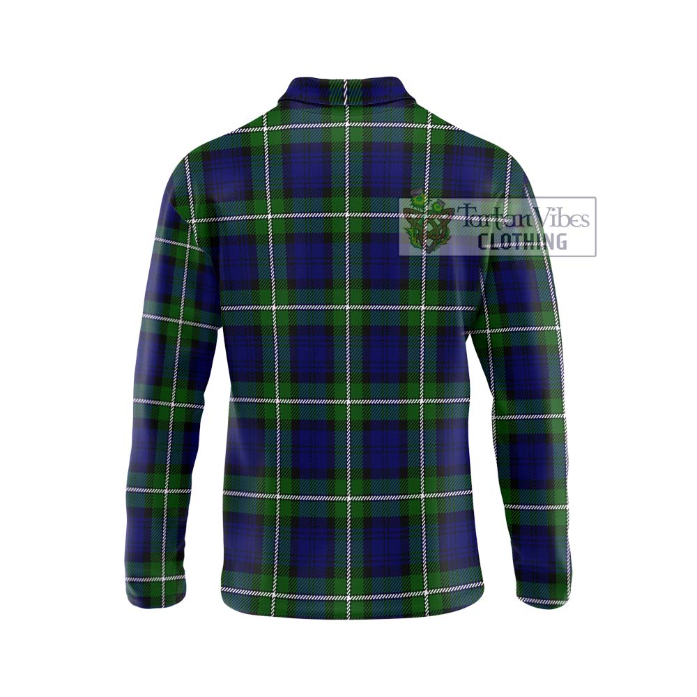 Bannerman Tartan Long Sleeve Polo Shirt with Family Crest DNA In Me Style - Tartanvibesclothing Shop