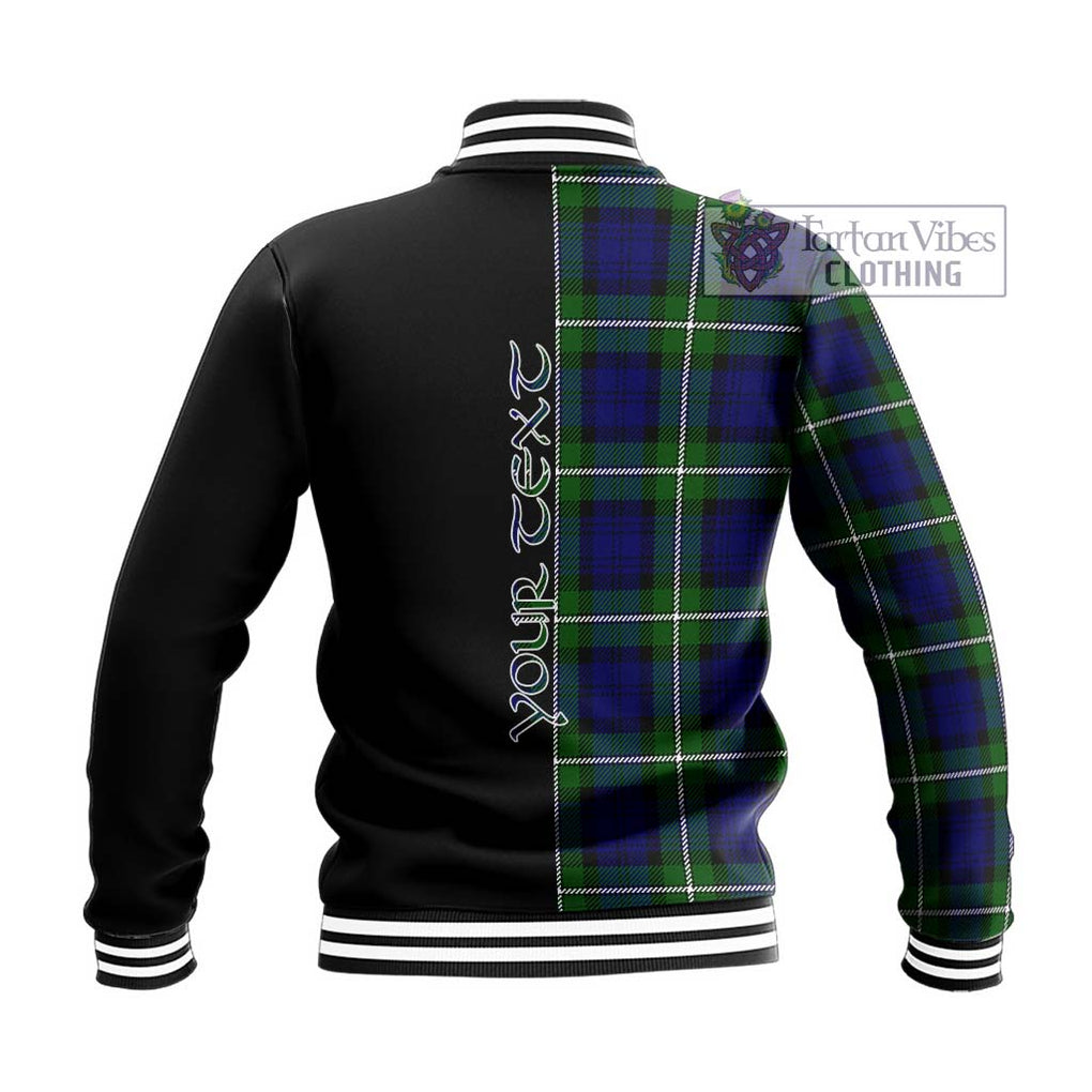 Bannerman Tartan Baseball Jacket with Family Crest and Half Of Me Style - Tartanvibesclothing Shop