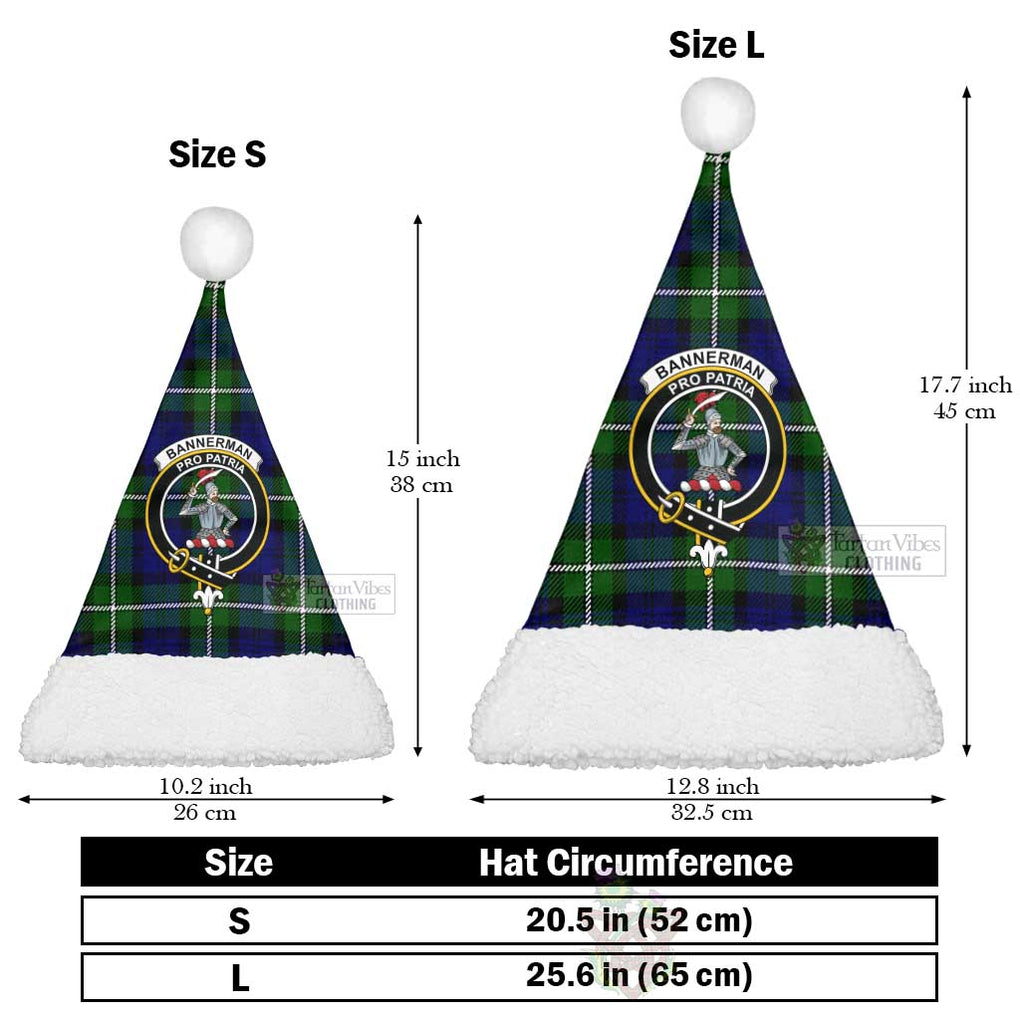 Tartan Vibes Clothing Bannerman Tartan Christmas Santa Hats with Family Crest