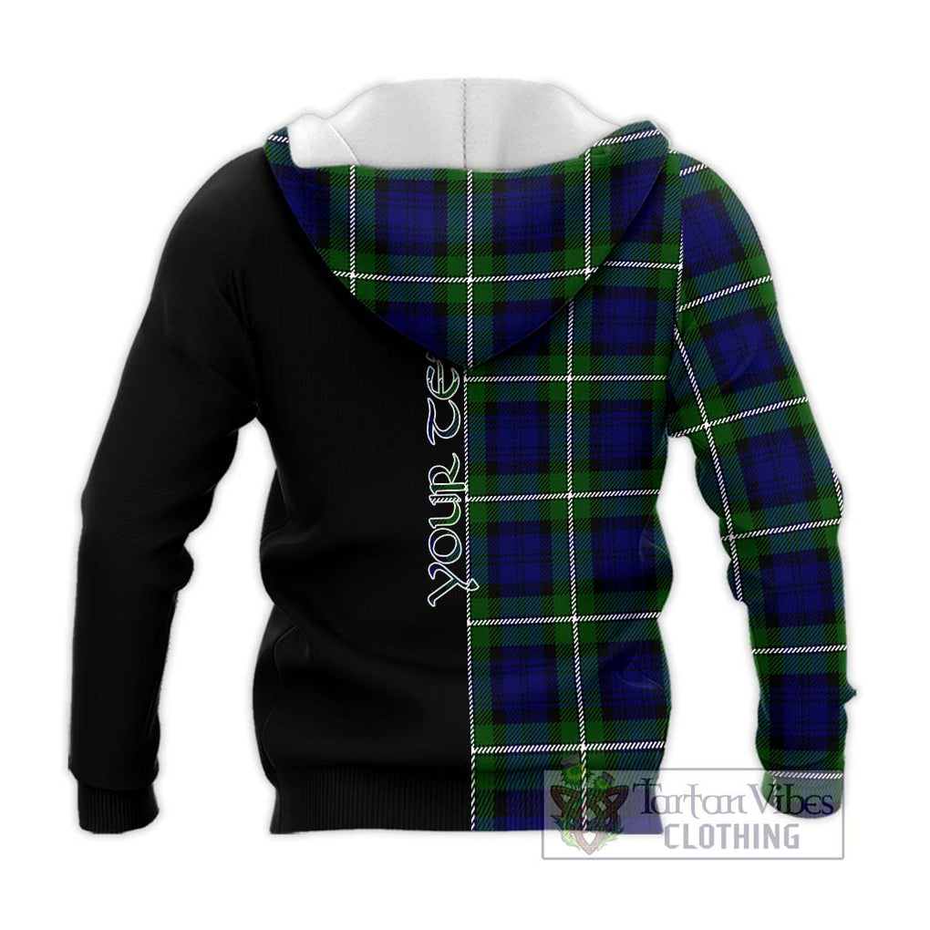 Bannerman Tartan Knitted Hoodie with Family Crest and Half Of Me Style - Tartanvibesclothing Shop