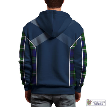 Bannerman Tartan Hoodie with Family Crest and Lion Rampant Vibes Sport Style