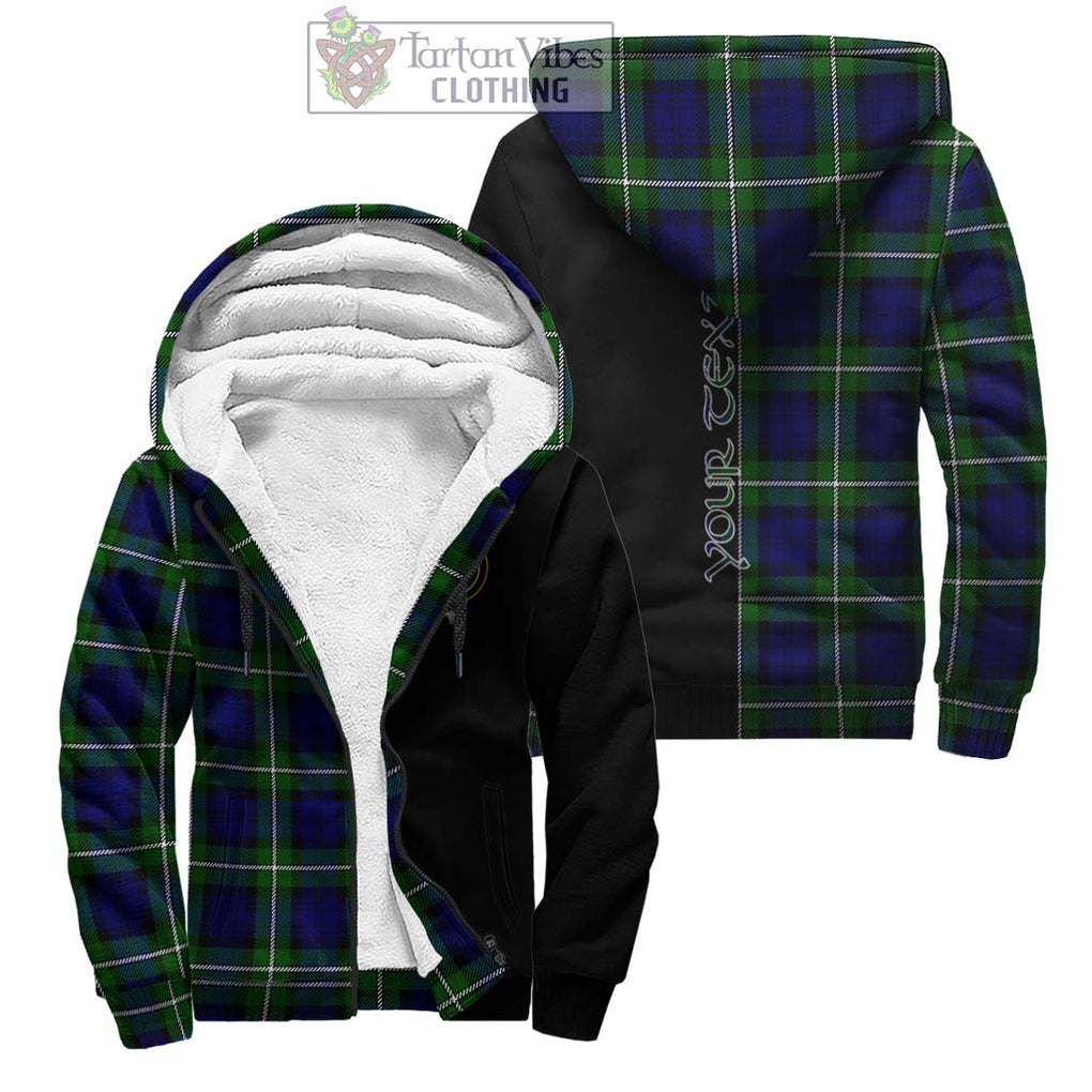 Bannerman Tartan Sherpa Hoodie with Family Crest and Half Of Me Style Unisex - Tartanvibesclothing Shop