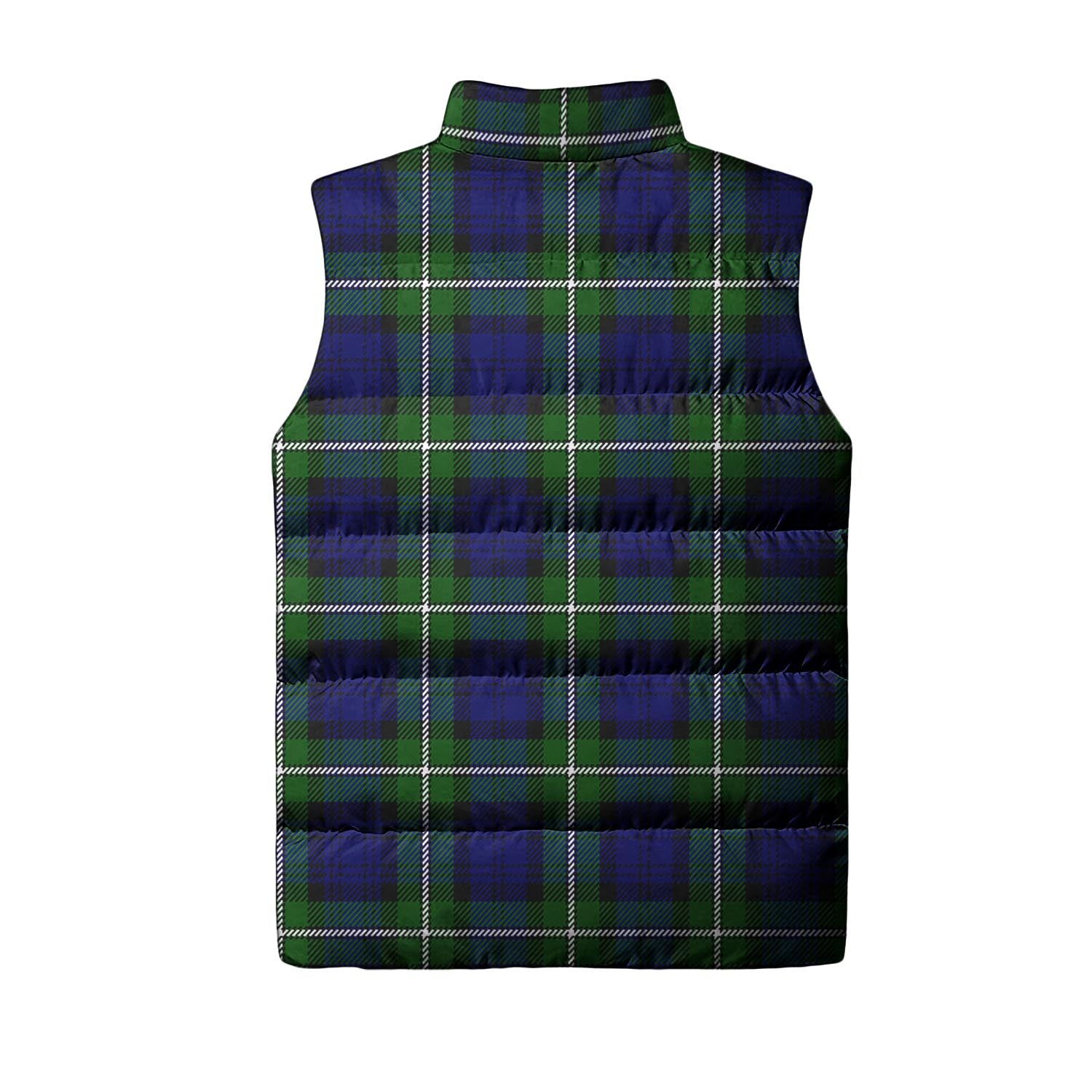 Bannerman Tartan Sleeveless Puffer Jacket with Family Crest - Tartanvibesclothing