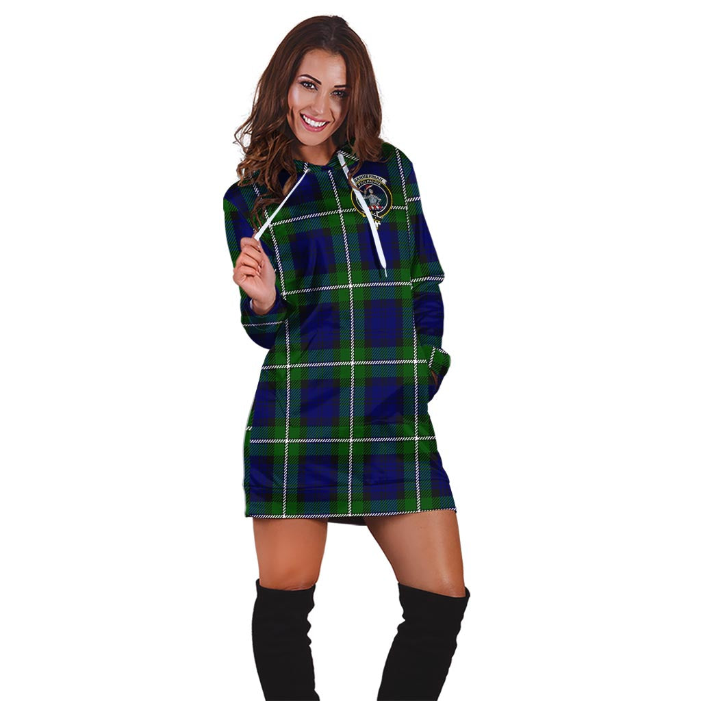 Bannerman Tartan Hoodie Dress with Family Crest - Tartan Vibes Clothing