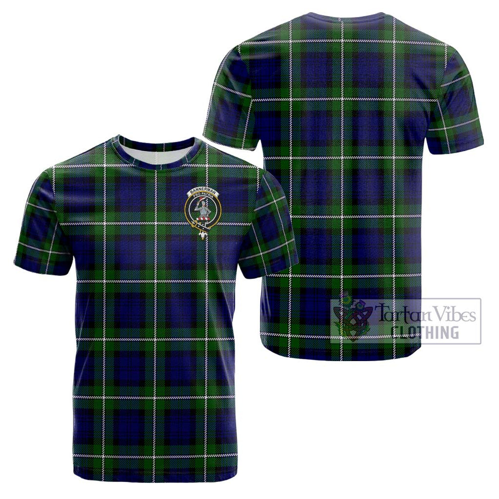 Bannerman Tartan Cotton T-Shirt with Family Crest Kid's Shirt - Tartanvibesclothing Shop