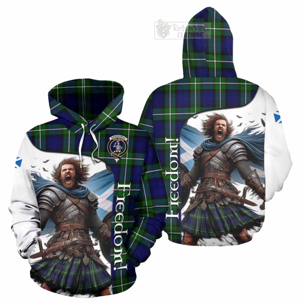 Tartan Vibes Clothing Bannerman Crest Tartan Hoodie Inspired by the Freedom of Scottish Warrior