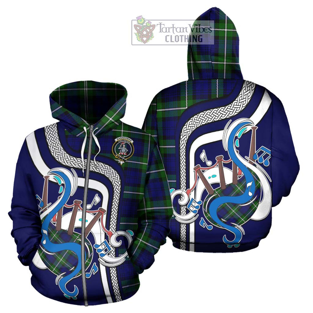 Bannerman Tartan Hoodie with Epic Bagpipe Style - Tartanvibesclothing Shop