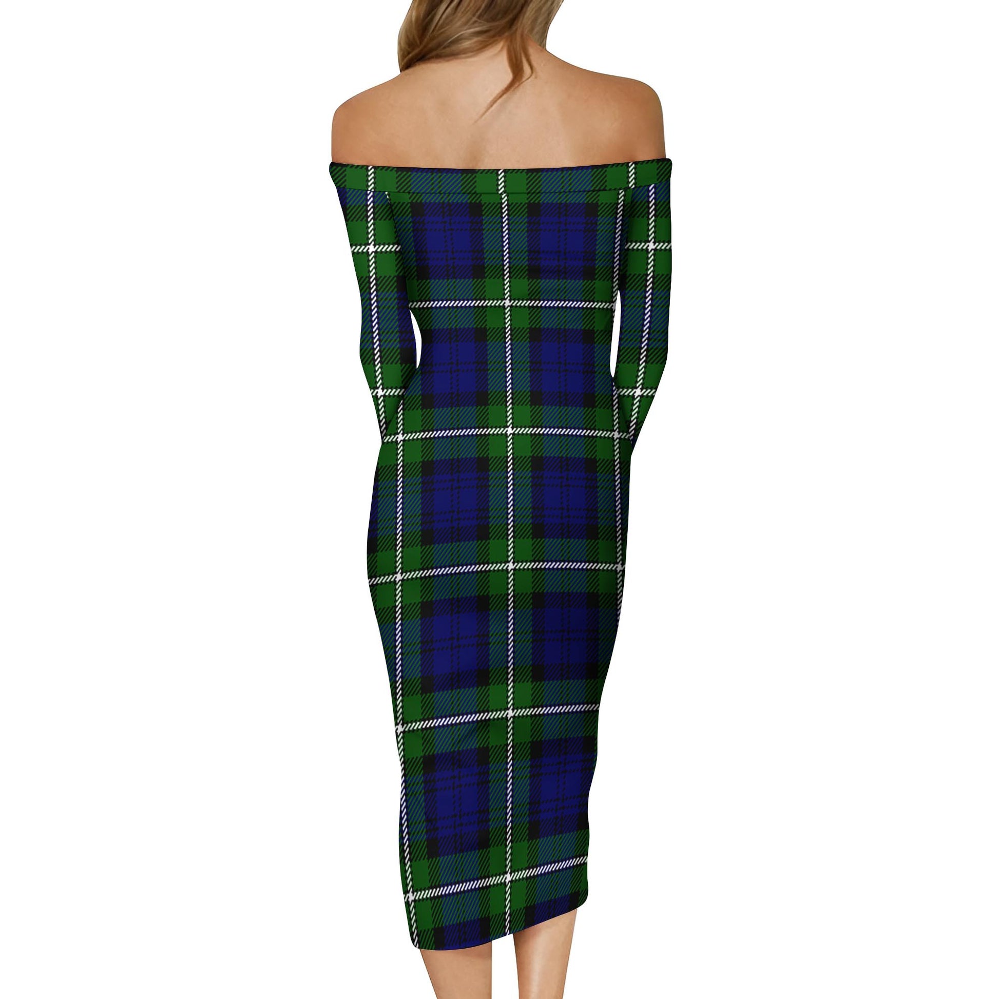 Bannerman Tartan Off Shoulder Lady Dress - Tartanvibesclothing