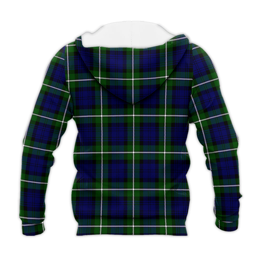 Bannerman Tartan Knitted Hoodie with Family Crest - Tartanvibesclothing