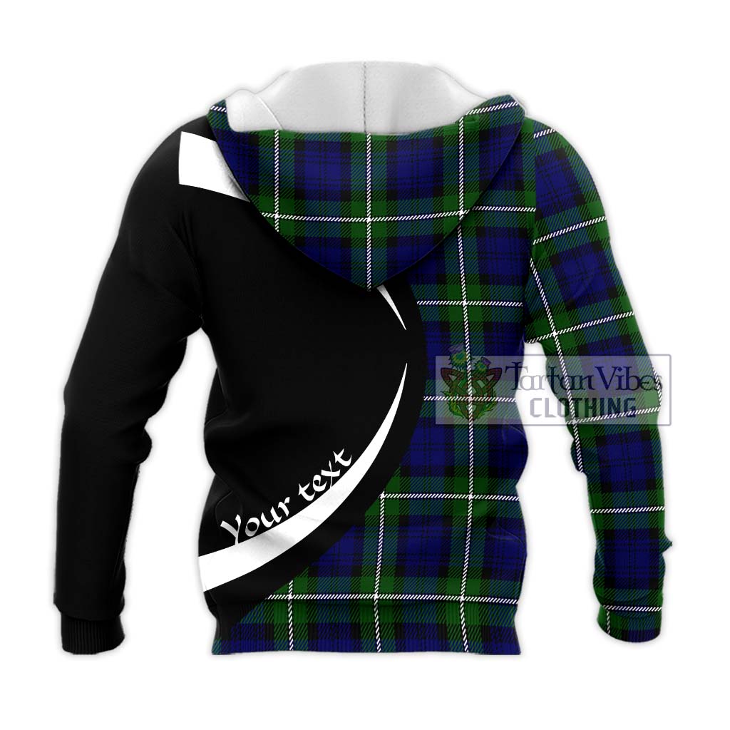 Bannerman Tartan Knitted Hoodie with Family Crest Circle Style - Tartan Vibes Clothing