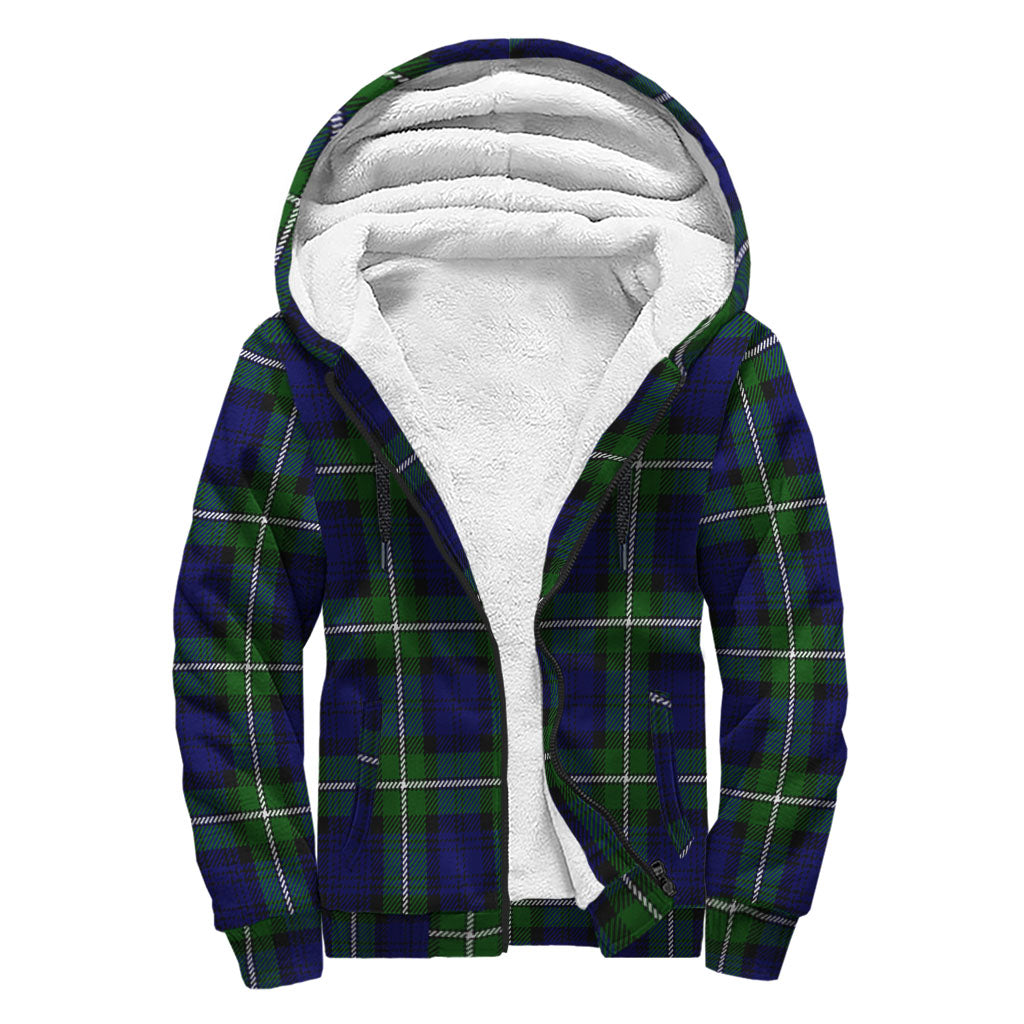 Bannerman Tartan Sherpa Hoodie with Family Crest - Tartanvibesclothing