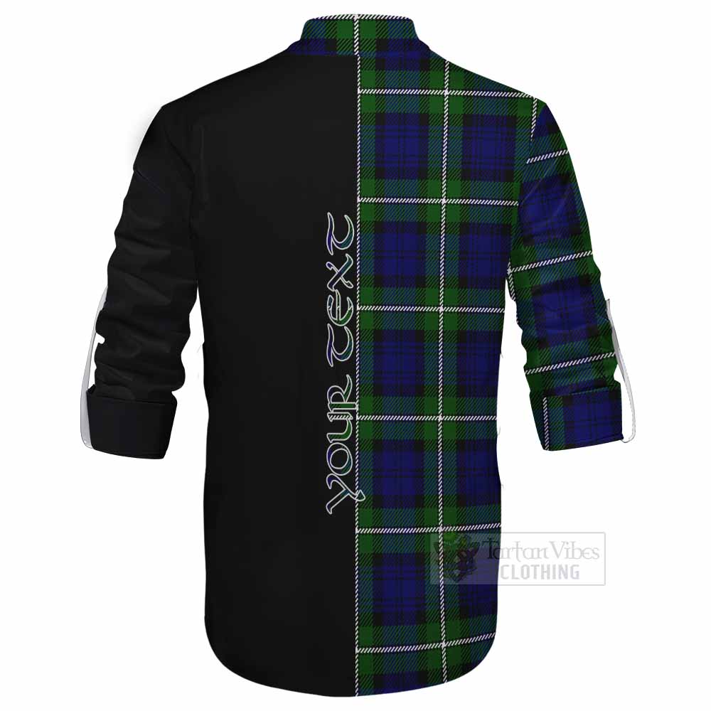 Tartan Vibes Clothing Bannerman Tartan Ghillie Kilt Shirt with Family Crest and Half Of Me Style