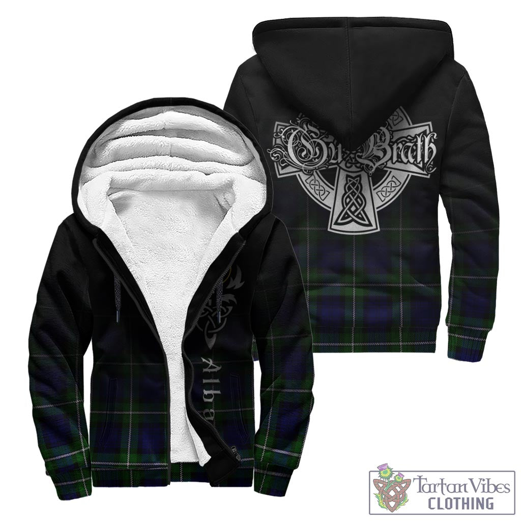 Tartan Vibes Clothing Bannerman Tartan Sherpa Hoodie Featuring Alba Gu Brath Family Crest Celtic Inspired