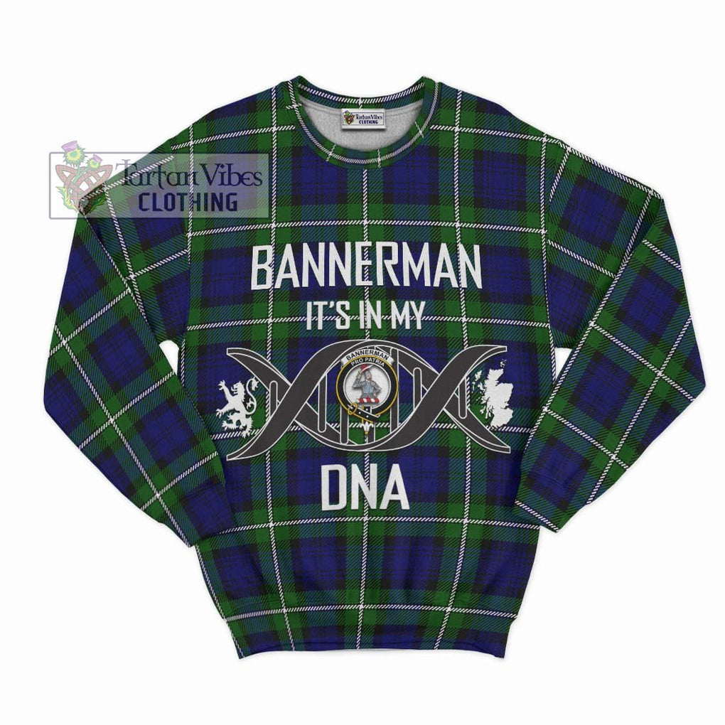 Bannerman Tartan Sweatshirt with Family Crest DNA In Me Style - Tartanvibesclothing Shop