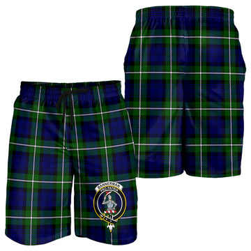 Bannerman Tartan Mens Shorts with Family Crest