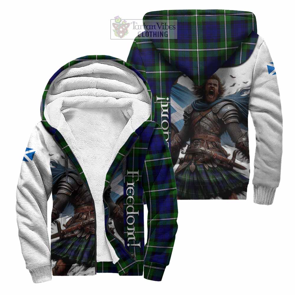 Tartan Vibes Clothing Bannerman Crest Tartan Sherpa Hoodie Inspired by the Freedom of Scottish Warrior