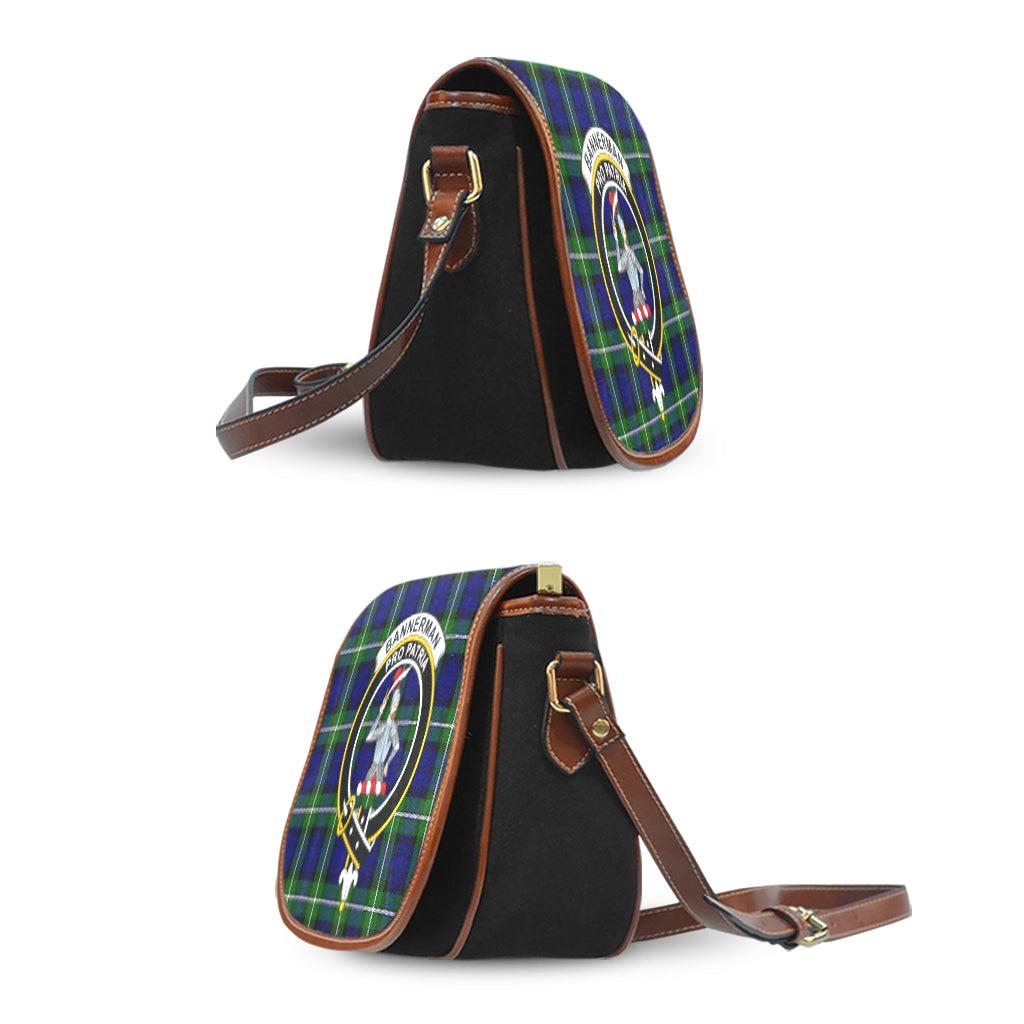 Bannerman Tartan Saddle Bag with Family Crest - Tartan Vibes Clothing