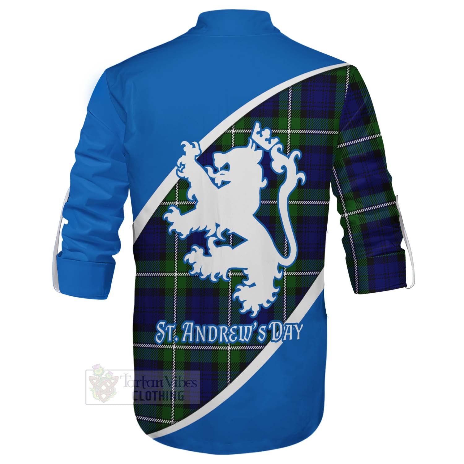 Tartan Vibes Clothing Bannerman Family Crest Tartan Ghillie Kilt Shirt Celebrate Saint Andrew's Day in Style