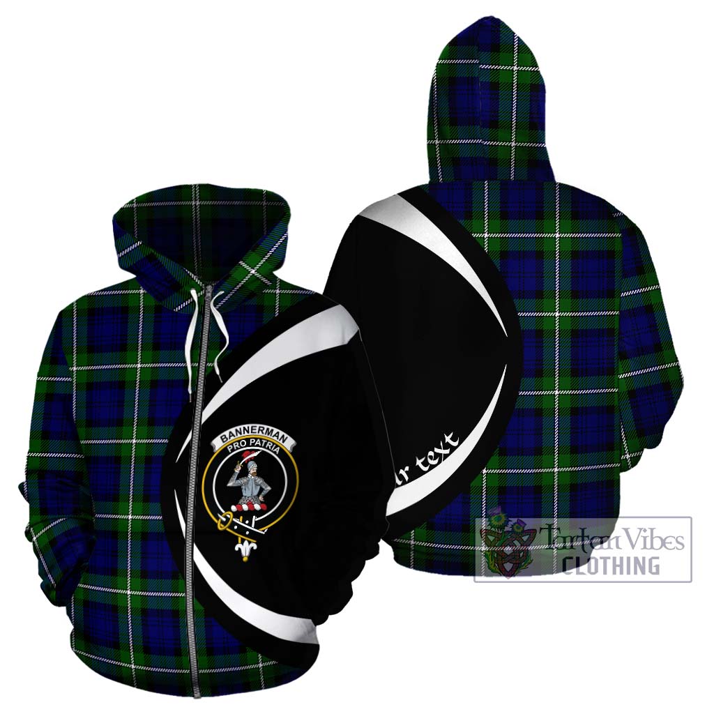 Tartan Vibes Clothing Bannerman Tartan Hoodie with Family Crest Circle Style