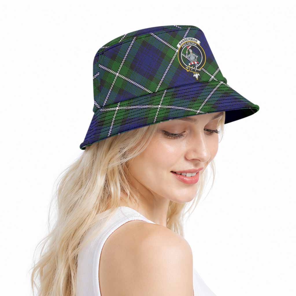 Bannerman Tartan Bucket Hat with Family Crest - Tartan Vibes Clothing