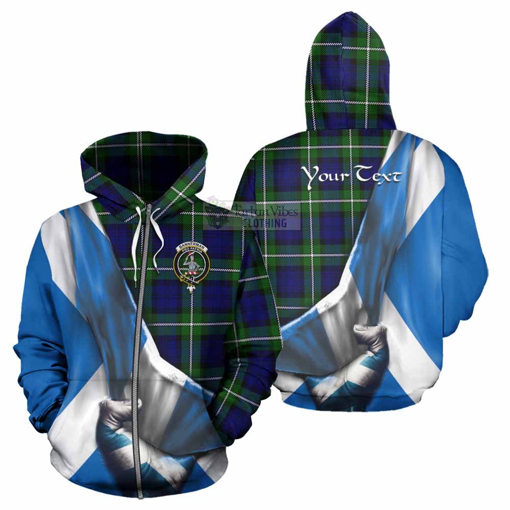 Tartan Vibes Clothing Bannerman Tartan Hoodie with Family Crest Scotland Patriotic Style