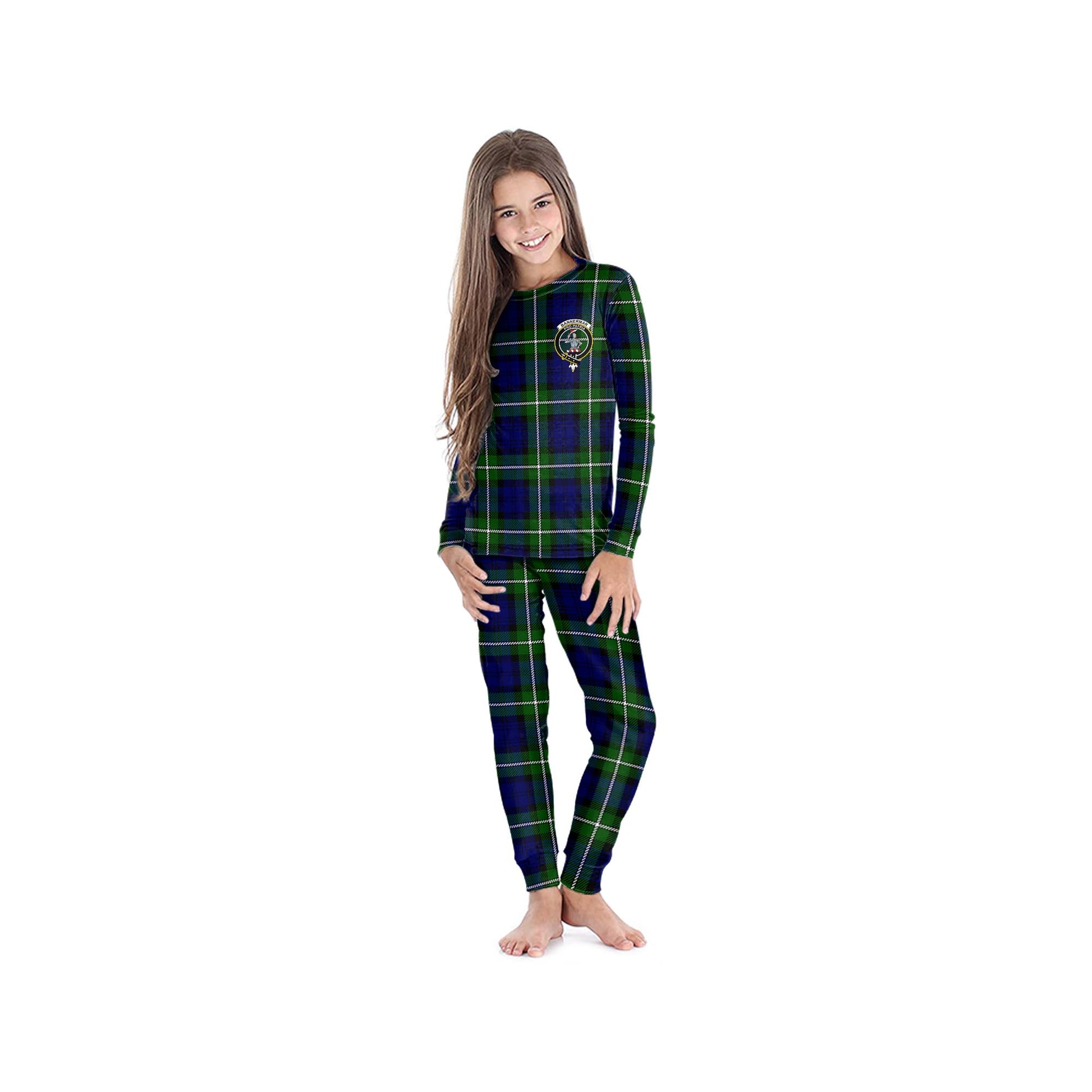 Bannerman Tartan Pajamas Family Set with Family Crest - Tartan Vibes Clothing