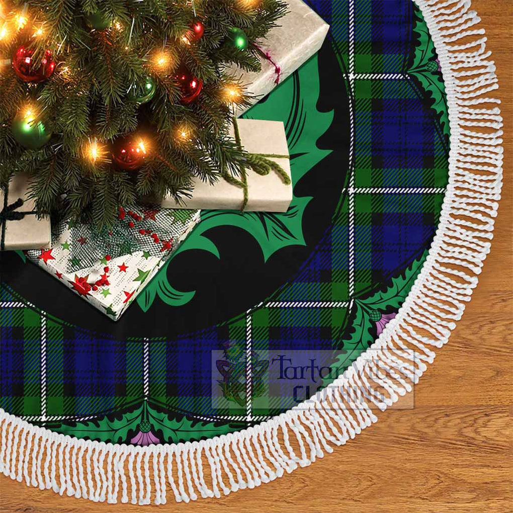 Tartan Vibes Clothing Bannerman Tartan Christmas Tree Skirt Scottish Thistle Style