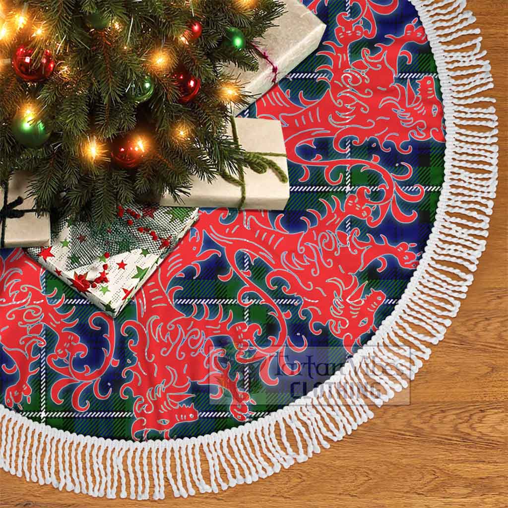 Tartan Vibes Clothing Bannerman Tartan Christmas Tree Skirt Lion Rampant Style