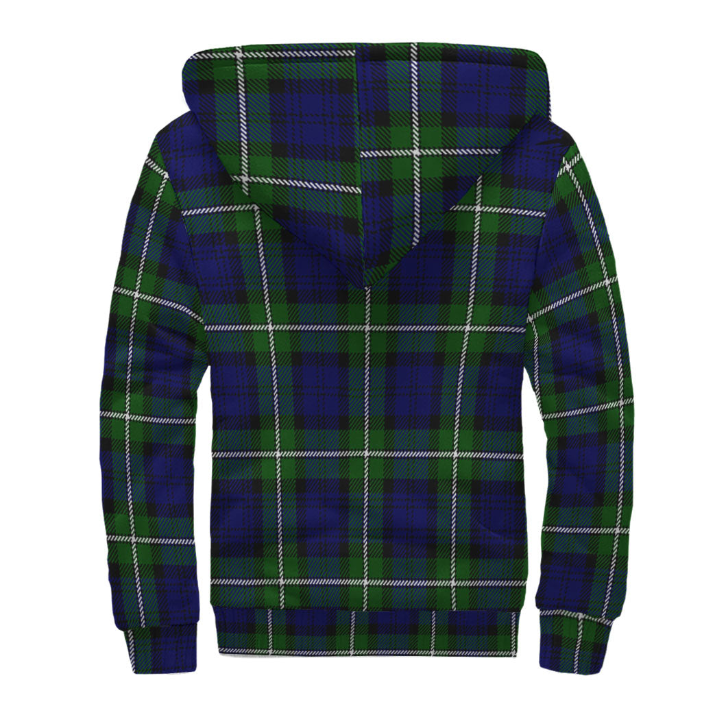 Bannerman Tartan Sherpa Hoodie with Family Crest - Tartanvibesclothing