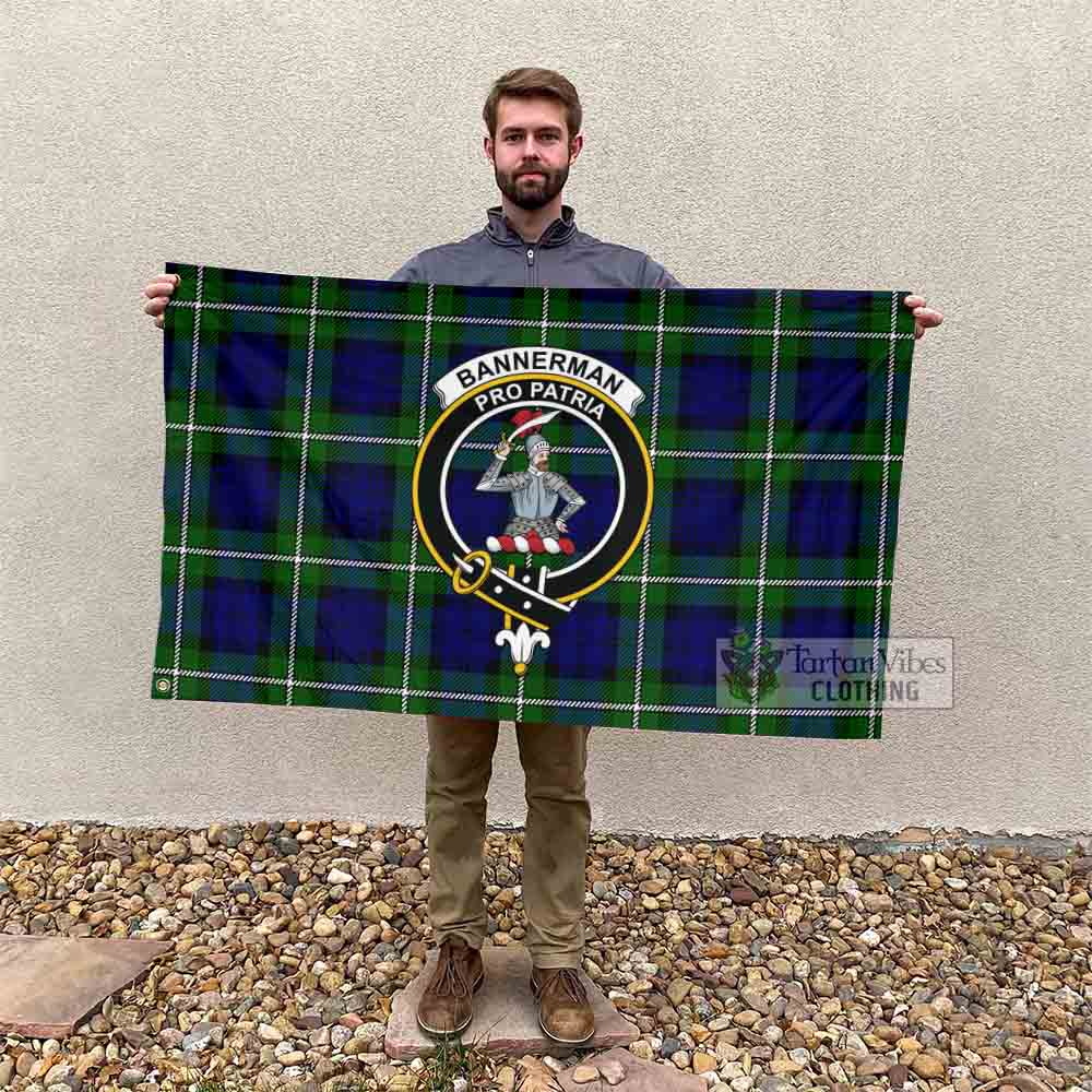 Tartan Vibes Clothing Bannerman Tartan House Flag with Family Crest