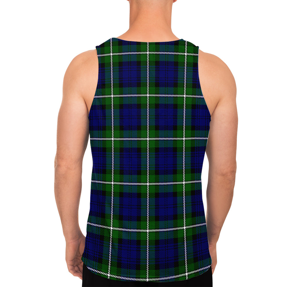 Bannerman Tartan Mens Tank Top with Family Crest - Tartanvibesclothing