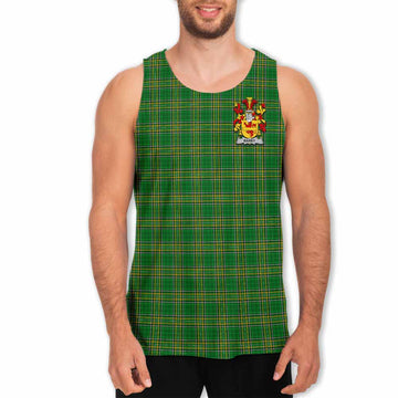 Barby Irish Clan Tartan Men's Tank Top with Coat of Arms