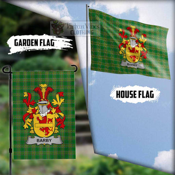 Barby Irish Clan Tartan Flag with Coat of Arms